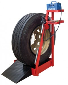 Truck tyres holder